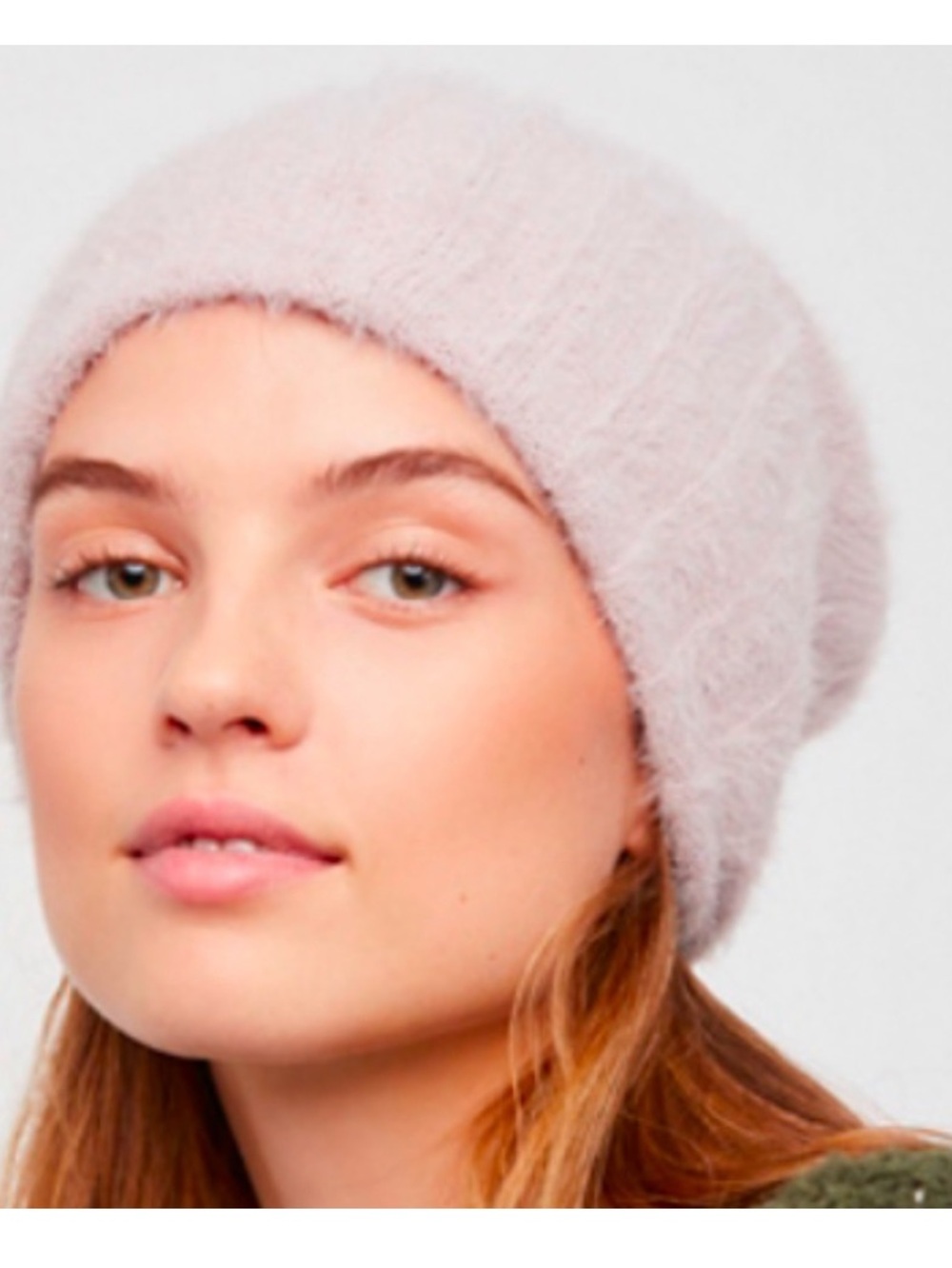 Free People Head In The Clouds Fuzzy Beanie Lilac